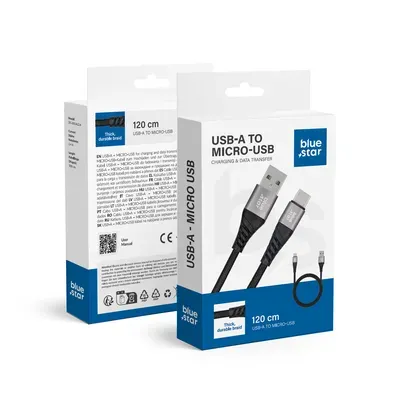 Καλώδιο Φόρτισης BLUE STAR USB Α σε Micro USB 2A 1,2M